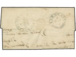 1853, Entire letter from Nauplion via Athens to Tripolitsa (Hellas Type II) with arrival mark on reverse, fine

