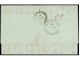 1853, Entire letter from KORONI (Hellas Type I) via Athens to Syra (Hellas Type II) with arrival mark on reverse, fine
