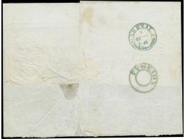 1849, Entire cancelled CIVITAVECCHIA 12/FEB/49 (three days after Mazzinis proclamation), adressed to 'G.Sarandari Athen per H