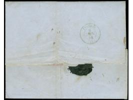 1858, Lettersheet from Ancona to Greece, oval framed "AGENZIE DEL LLOYD AUSTRIACO / Ancona" handstamp in blue (Tchilinghirian