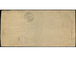 1916, 1 pia. registered postal stationery envelope, medium type, used uprated performing 5½ pia. rate tied by GALATA 17/12/16