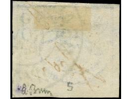 1853, 1/3 Sgr in ringsum gleichmäßig vollrandiger Erhaltung mit zart aufsitzendem blauem K2 BRAUNSCHWEIG 5/NOV/1863. Signiert