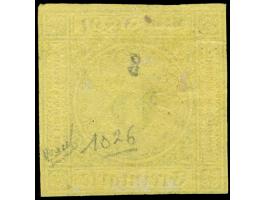 1854, 6 Kr. gelb, vollrandig an drei Seiten, unten leicht berührt, ohne Gummi, sign. Paul