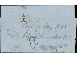 1858, British Protectorate 1815-1864: Folded envelope from CORFU 18/MAG with hand-stamp town cachet, endorsed ‘via Trieste’ t