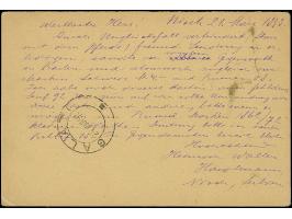 1893, Incoming Mail Galatz : 10 p. postal stationery card from Serbia cancelled NISH with arrival mark GALATI on reverse, a s