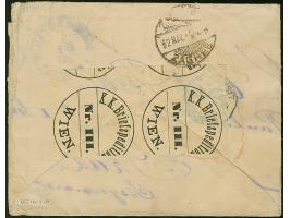 1892, Katastrophenbrief aus Niederländisch indien nach Agram vom Untergang der „Eider" m. violettem Ka.-Stpl. „Gehoben aus de