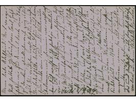 1909, 2 c. red on rose postal stationery card cancelled by the oval "Nederl. Paketboot Amsterd. W.Indie 12 JUL 09", ms. ‘per 