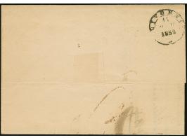 1852, Entire from Marseille to Livorno baring superb shipping agents cachet “CHs. &amp; AUGte. BAZIM ADMINISTRATION DES PAQUE
