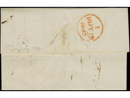 1842, Folded envelope cancelled one-liner LISBOA in black dated 11.7.42, red boxed “Packed Letter” alongside, on reverse Lond