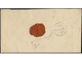 1903, registered cover Curacao 10 c. and 12½ c. on 12½ c. overprinted issue cancelled ARUBA 14.7.03 ms. ‘via New York’ to Mex