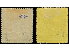 1866/67, 2 Gr. gelblichorange und 7 Gr. auf gelb, ungebraucht mit Originalgummi, einwandfrei, jeweils Kurzbefund Neumann BPP