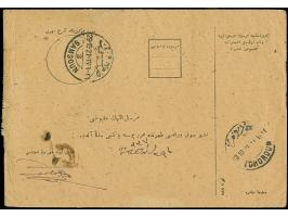 1921, Notarial Fiscal 50 pia. brownish-yellow type I, two pairs tied to money transfer card by 'ISKILIB 22.10.21' cds., on re