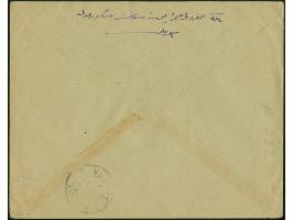 1922, Parliament 3 pia. carmine envelope fieldpost cancelled ‘SAHRA POSTASI 34 - 26.5.22’ in blue, violet censor ‘3’ in circl