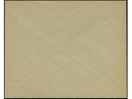 1916, Five Star &amp; 1331 red overprint on postal stationery envelope 1 pia. blue on grey, fine, (Isfila cat. value 440€) (I