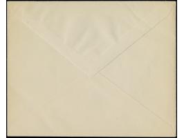 1916, Five Star &amp; 1331 red overprint on postal stationery envelope 1 pia. blue on white, inside colour lilac, fine, (Isfi