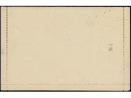 1922, Parliament postal stationery letter card 3 krs. red with black handstamp 1 krs., watermarked, unused, fine (Isfila AN15