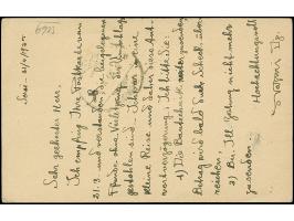 1922, Grand National Assembly postal stationery card 2 krs. brown, with black handstamped surcharge, used uprated with cresce