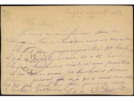 1882, Duloz 20 pa. grey on formular stationery card, tied by all arabic boxed DERSAADET and CONSTANTINOPLE-GALATA DEPART 9/NO