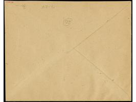 1921, 5 H bis 1 Kr kompletter Satz von acht ungezähnten Werten überfrankiert auf philatelistischem Brief, sauber gestempelt E