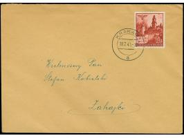 1940, 10 Pfg. mit Ovalstempel “ZAHAJKI” rs. auf Brf. von Krakau (Mi. 300,-)