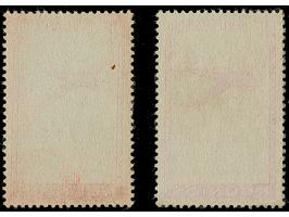 1938, air mail, 2 proofs ot frame and airplane in red and violet, ungummed