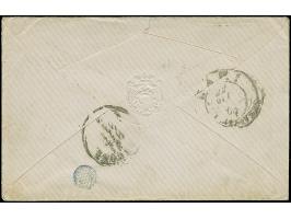 1864, Vittorio Emanuele II pair 30 c. brown on cover Taranto to London via France, paying the 60 c. single rate by the French