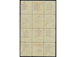 1885, lion 5 pa. lilac, handstamp type II, perf. 13½, vertical block of 12, ten mint never hinged, two stamps with hinge, ver