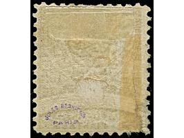 1884, 5 pia. brown on light brown, unused, flaw at bottom left repaired and tiny ink spot, still fine and extremely scarce, s