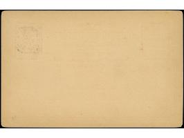 1885, 20 pa. rose, perforated 11.5, partly double overprint Type I, affixed to unused postal stationery card to pay the forei