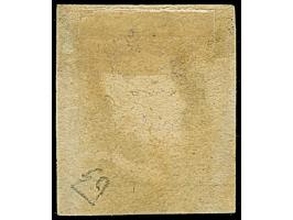 1859, 20 gr. grey-slate, a used example of fine deep colour, good margins all round, lightly cancelled in black, fine. Certif
