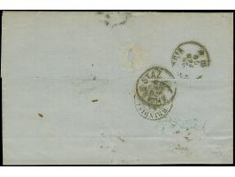 1870, Austrian P.O. small type Smirne 19.2.70 cds. on an unfranked folded letter to Italy, alongside boxed “Piroscafi Postali