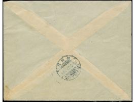 1922, Koninklijke Paketvaart Maatschappij  S.S. CAMPHUIJS violet ship mark on envelope bearing 20 c. / 22½ c. orange from Wel