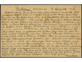 1918, ‘Hotel Kronprinz Militär-Verwaltung in Rumänien BUKAREST’ L3 auf Feldpostkarte der Deutschen Feldpost 308 nach Goslar, 