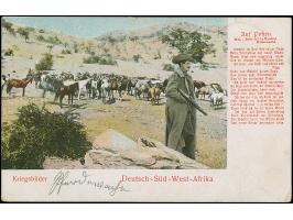 1906, Feldpost-Ansichtskarte (Kriegsbilder ‘Auf Posten’) mit Aufgabestempel "MALTAHÖHE Deutsch-Südwestafrika 19.12.05" und vi