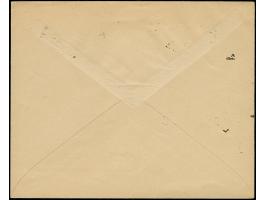 1918, Firmenbrief mit sechs Werten bis 30 Pf., dabei 20 Pf in zwei Farben, Stempel Bukarest 28.Jul.18, großer blauer R3 “Gepr