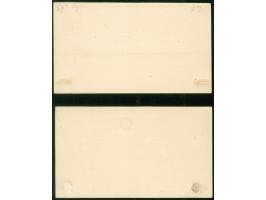 1879, ‘Carte-Telegramme Tubes Pneumatiques’ first issue two postal stationery cards, one overprinted 30 c. on 50 c., both unu