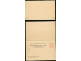 1891/92, Antwort-Postkarte 5 Kr. Doppeladler, zwei ungebrauchte Karten, einer mit Druckzufälligkeit ‘HEIZEGOVINE’, sehr saube