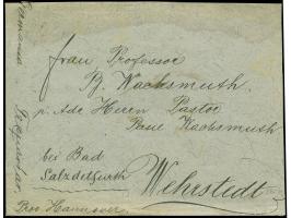 1897, Olympics 1896 chariot 25 l. orange vertical pair tied to reverse of envelope by "Patras 18/Sept” cds., sent to Germany 