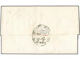 1854, RIETI oneliner on folded envelope with imprint inside and clear mark ‘Delegazione Apostolica Di Rieti Segreteria Genera