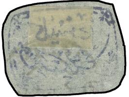 1921, Kilis provisional stamp 1 k, violet on horizontaly laid cigarette paper, part cancellation KILIS, fine and scarce. Cert