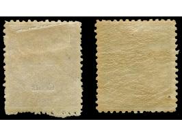 1871/72, 3 d. pale yellow-green and ‘Twelfe Cents’ on 6 d. carmine-rose, good perforationes, unused pair, fine.