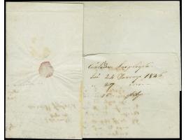 1846, Austrian Lloyd Postal Agency entire letter from Constantinople to Syra, struck with fine "AGENZIA DEL LLOYD AUSTRIACO /