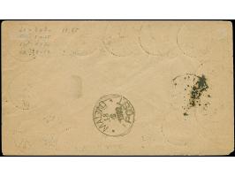 1886, 3 ö. yellowish-brown and orange-brown (two different shades), with 1892 1 ö. brown/blue, 2 ö. blue/yellow and 4 ö. carm