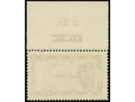 1926, Landschaften 10 C., Oberrandstück. Der falsche Reihenwertzähler wurde überbalkt und darüber der korrigierte eingedruckt