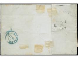 2 Ngr. a. dunkelblau in Mischfrankatur mit 2 Einzelwerten Johann, ½ Ngr. a. grau (ein Wert leicht über den Rand des Briefes g