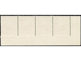 1954, Fünfjahresplan Neudruck 20 auf 24 Pfg. Buchdruck, &nbsp;Viererstreifen aus der linken unteren Bogenecke, unten und gezä