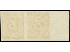 1946, Ziffern 25 Pfennig ungezähnt, waagerechtes Paar vom linken Bogenrand, postfrisch, einwandfrei. Fotobefund H.-D. Schlege
