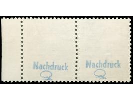 1954, Fünfjahresplan Neudruck 5 auf 8 Pfg. im waagerechten Paar vom rechten Bogenrand, dabei die rechte Marke ohne sichtbaren