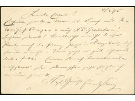 1896, LINDI 4.2.96 auf Ganzsache 10 Pfennig "Krone/Adler" mit Aufdruck 5 PESA, Durchgangsstempel DAR-ES-SALAAM 8.2.96, ADEN F