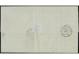 1878, French Colonies: single 40 c. (issue 1877, slightly touched at right) tied by "MQE" to envelope, blue oneliner "STEAMER